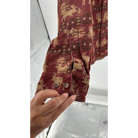 CABELA'S Vintage Deerskin Soft Chamois button down deer forest cabin winter warm - Picture 7 of 9